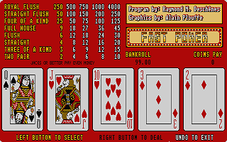 Fast Poker atari screenshot